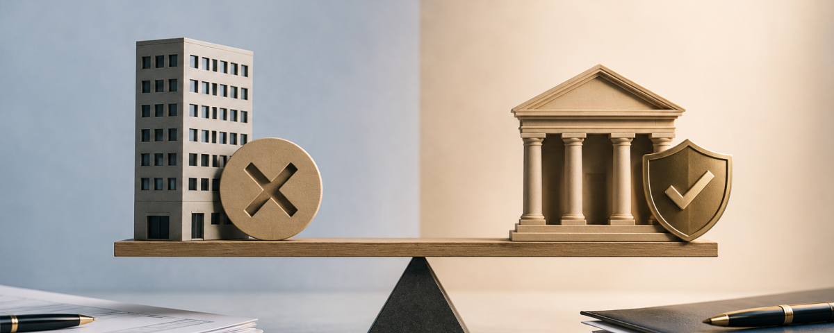 Conceptual image illustrating the choice between striking off and voluntary winding-up procedures for Cyprus companies.